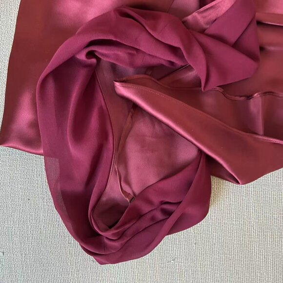 BEST Reformation Jonelle Mini Dress Small Romance Wine Red Floral Silk - Picture 7 of 9